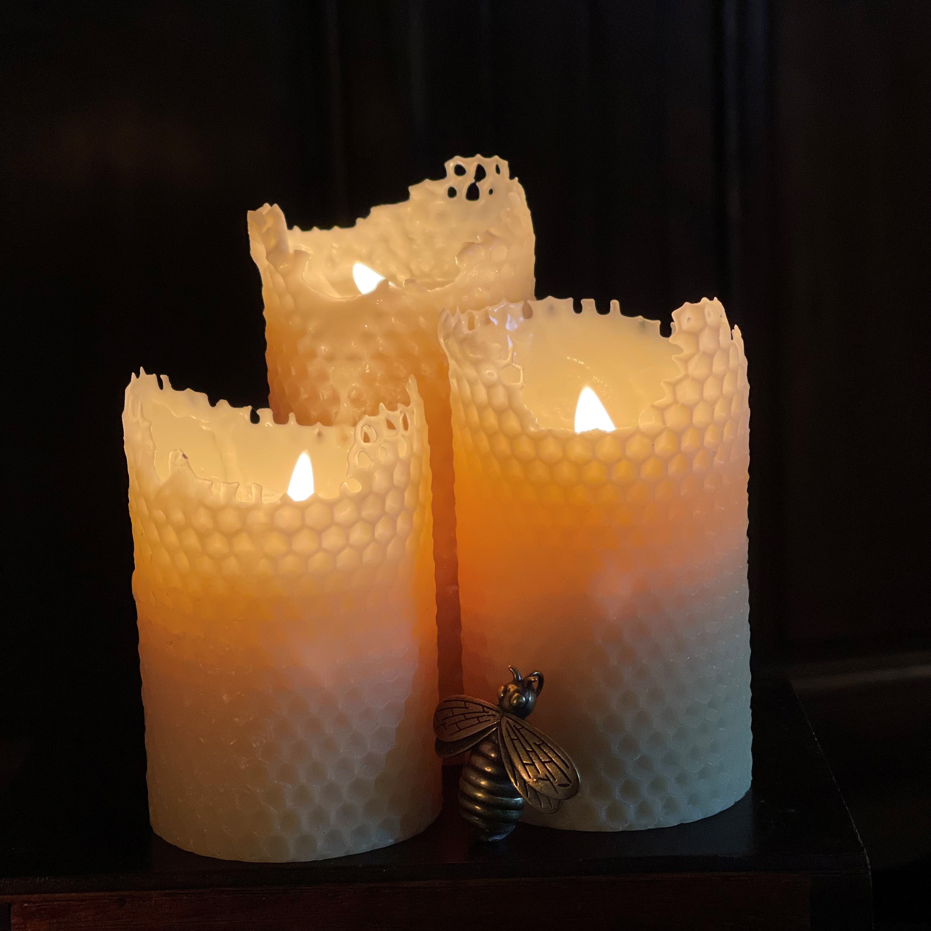 Honeycomb Beeswax Taper Candles, Gifts